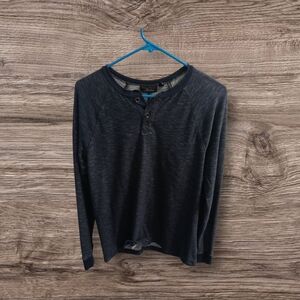 Mark Anthony Dark Blue Henley Shirt